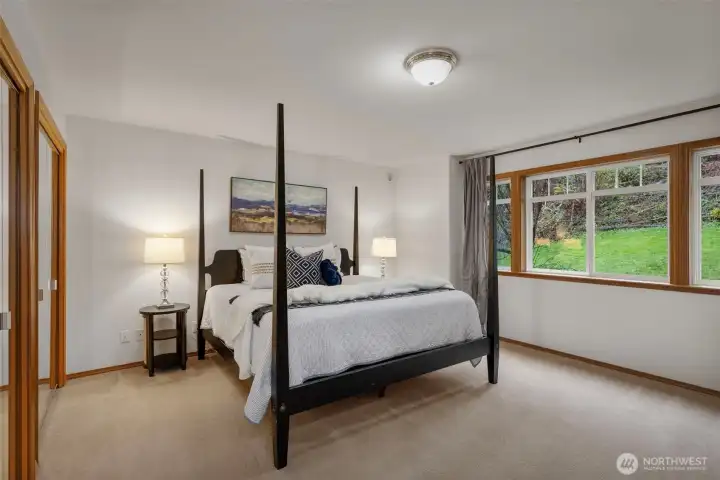 Large main floor primary suite...1 of 2...the other is upstairs. Tons of closet space!