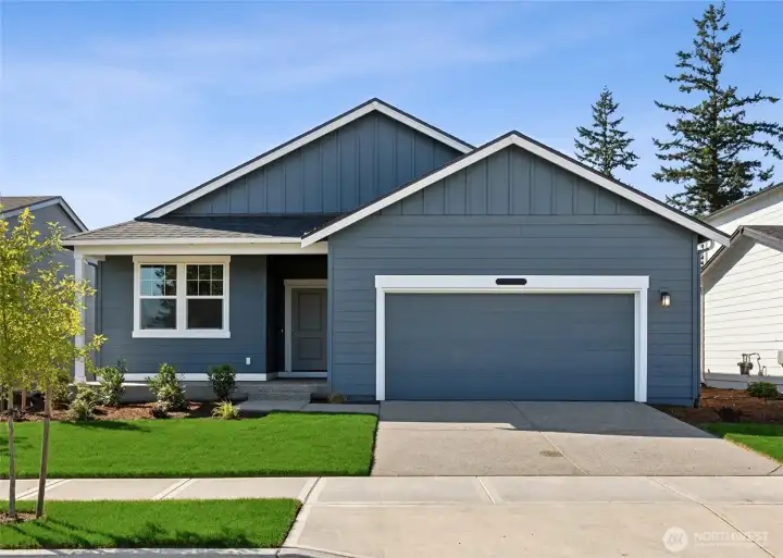 Lawson Elevation B - photo is of a different Lot in Bakerview. Lot 65 is currently under construction and will have different exterior colors and lot characteristics.