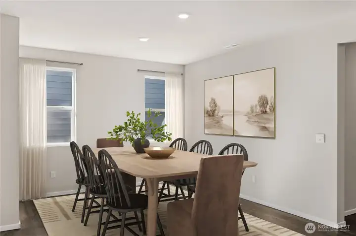 Perfect room for dining, crafting, or whatever suits you! *Finishes and options will vary.