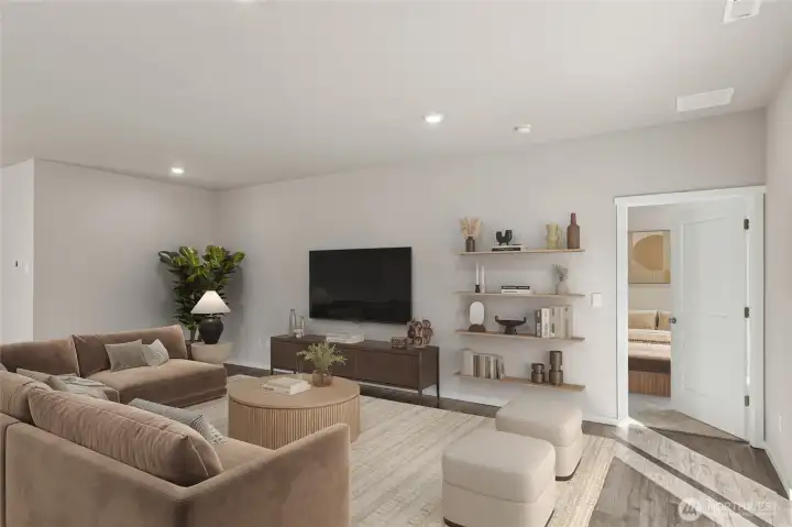 Primary bedroom at back of home. *Finishes and options will vary.