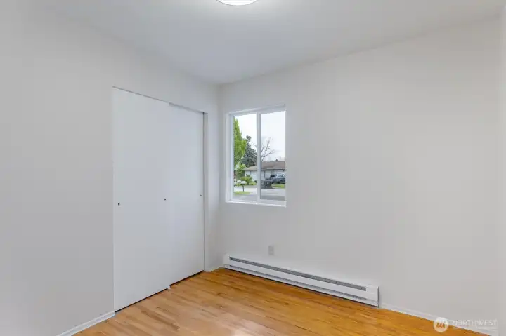 Bedroom 1 Closet and new baseboard heater