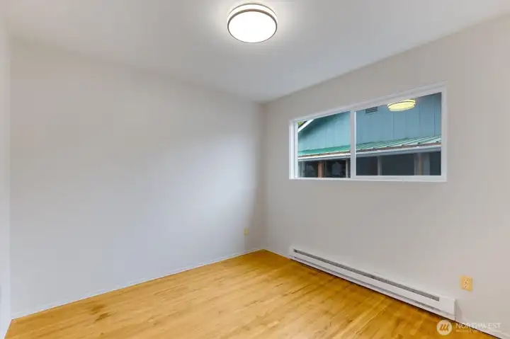 Bedroom2 with new baseboard heater