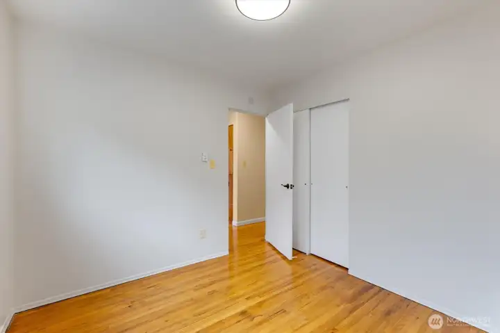 Bedroom 2 Closet & door out to hallway