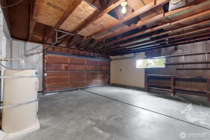 Plywood provides some storage up above