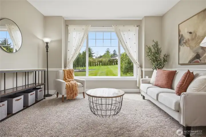 Living room near main entry of the home