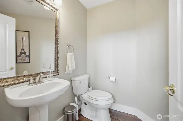 Half bath located on the main floor