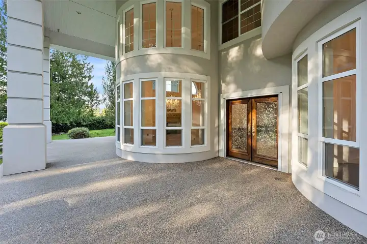 Covered outdoor living.
