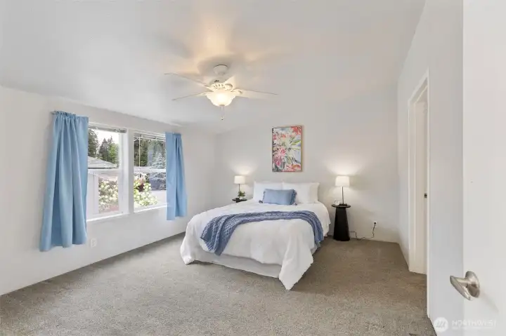 Open and spacious primary bedroom