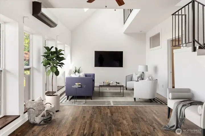 Living room (virtually staged) Living room (virtually staged)
