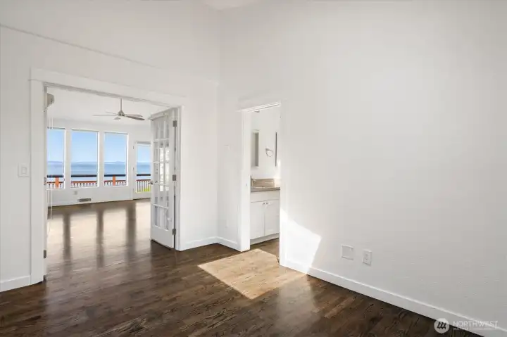 Additional view of upstairs primary bedroom with view Additional view of upstairs primary bedroom with view