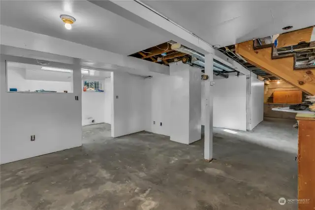 This home boasts a full basement with good ceiling heights. Can you imagine what you could finish this room off to be?