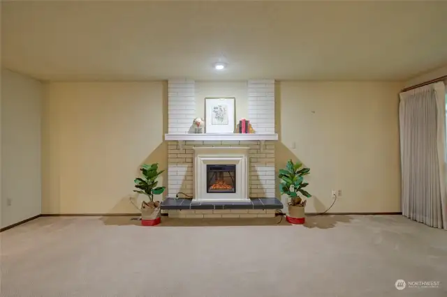 Living room elec. fireplace