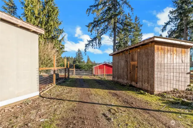 ENTRANCE TO HEAD OUT TO THE PASTURE AND BARN