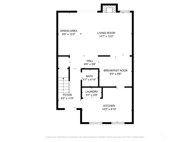First Floor Plan; Breakfast nook and Dining area can be flexed anyway that you'd like