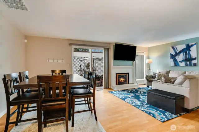 You'll love the way this room flows, with sliders into your outdoor living area and dining room.