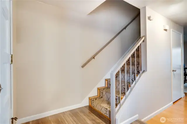 Upstairs you'll find the bedroom suites