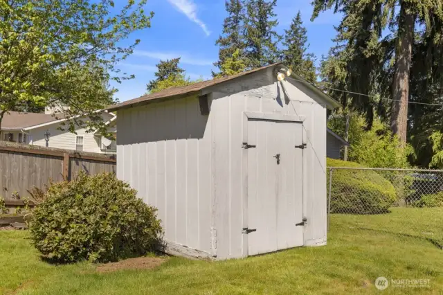 Storage Shed for all your gardening and yard tools!