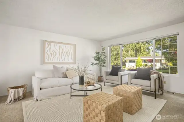 Ample amount of windows allow for natural light to flood this home.