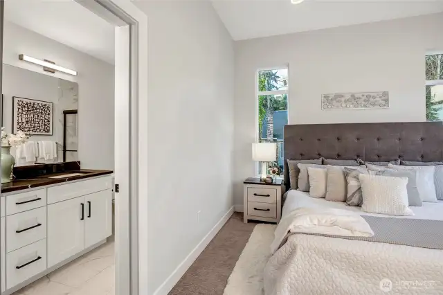 Primary bedroom with en-suite bath (Model Home Lot C101)