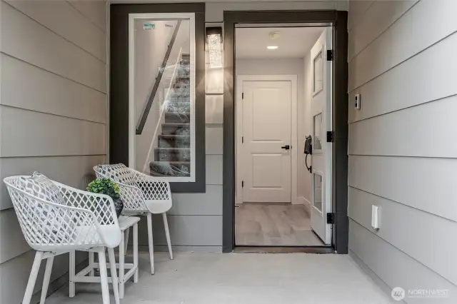 Private front patio