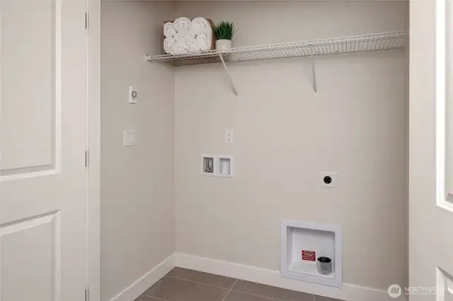 Convenient laundry closet (Model Home Lot C101)