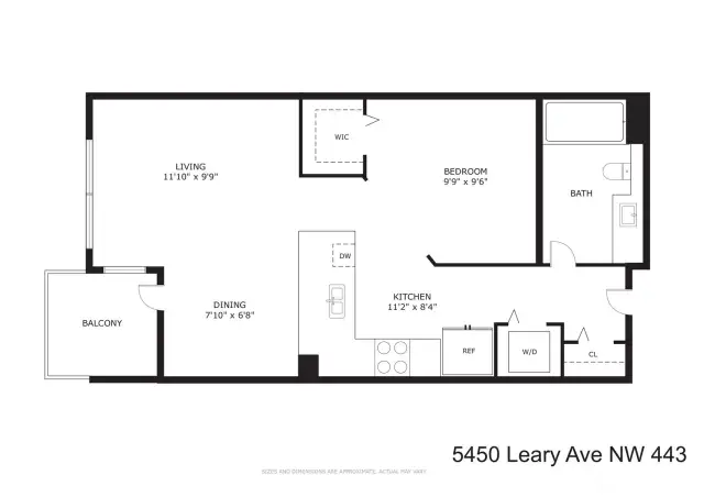 Junior one-bedroom unit 443.