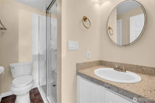 3/4 bath.