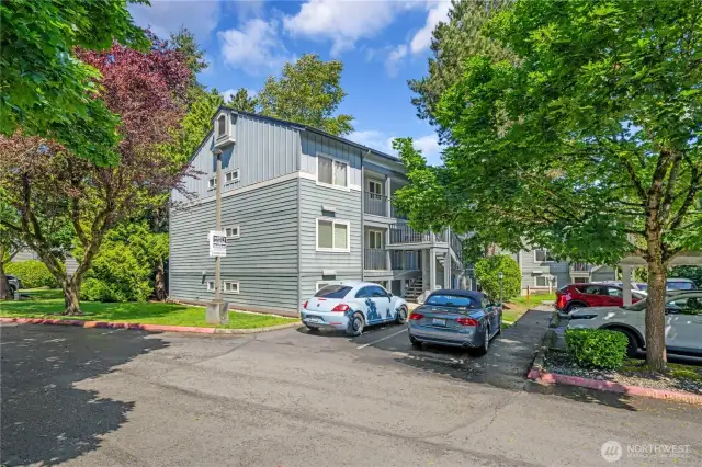This complex is nestled in a beautiful setting with mature landscaping.