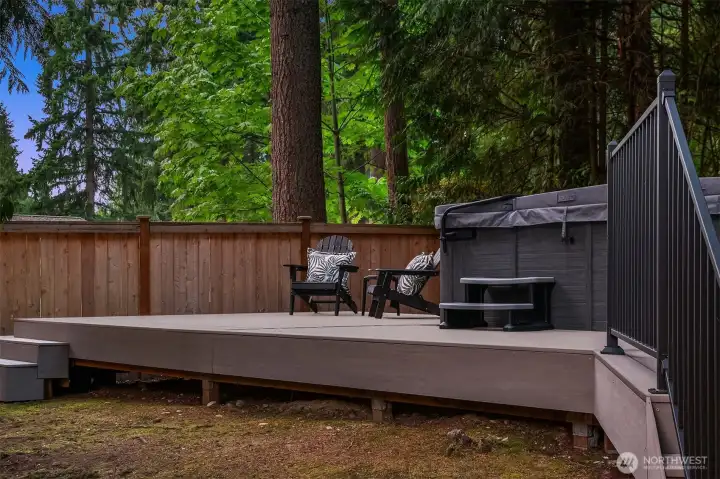 private deck with hot tub/ swiming