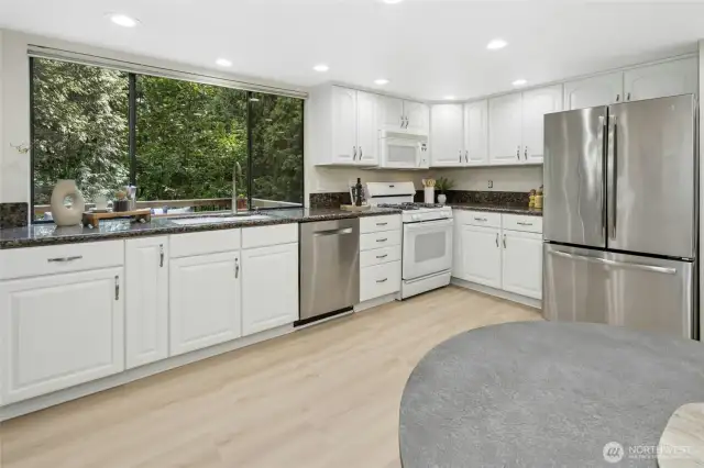 Lots of counterspace and room for an eat in table.`