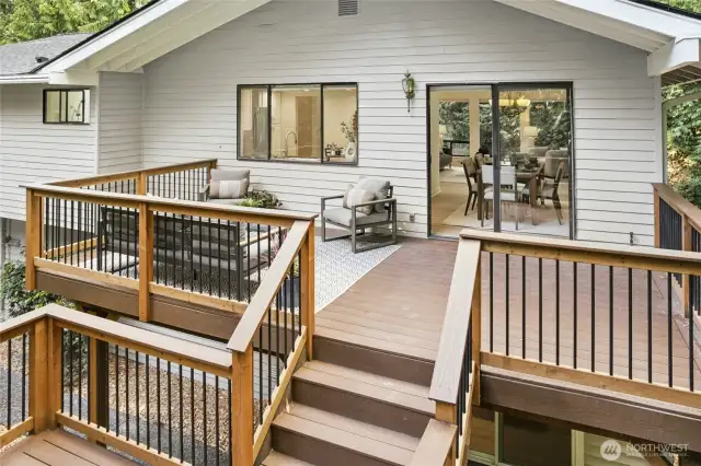 New deck with dual levels.