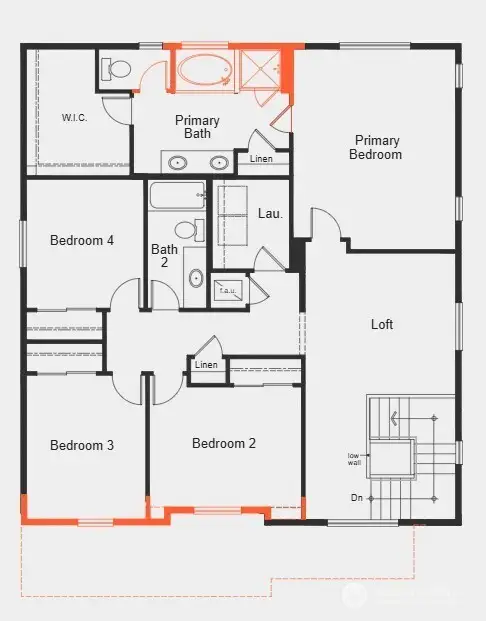 Upper floor layout