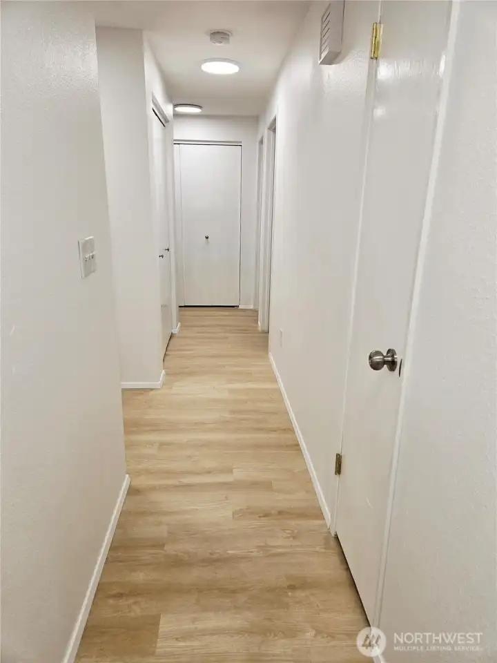 Light bright new paint and flooring throughout the whole home.