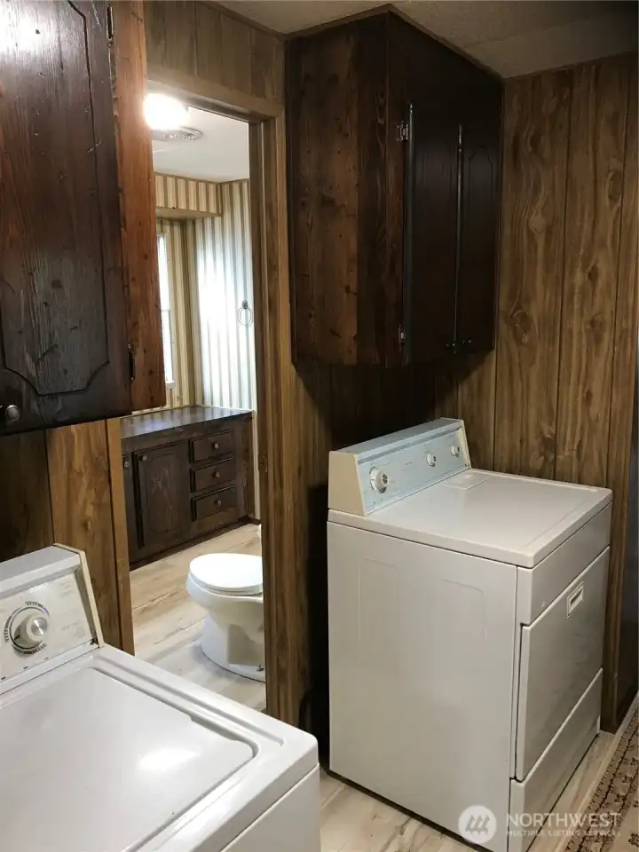 Laundry area in hallway