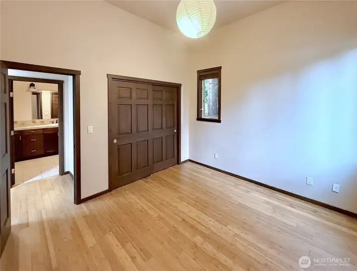 Bedroom with bathroom across the hall