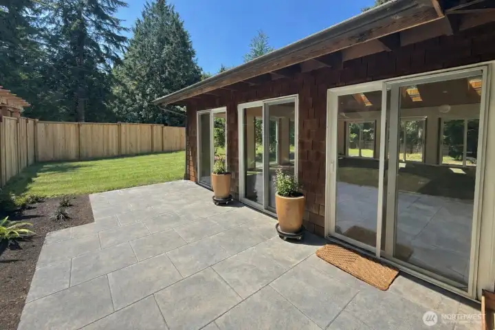 Patio area off pool
