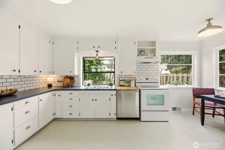 Thoughtfully updated while honoring the home’s historic character, including new flooring and fresh paint.