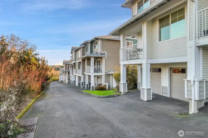 Alley to garage parking