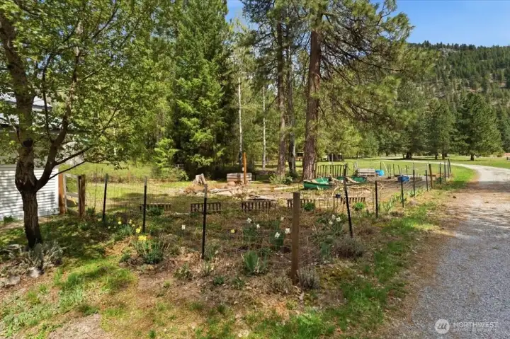 Fenced portion off the back of the home.