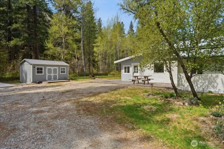 Tons of space for parking & gatherings.