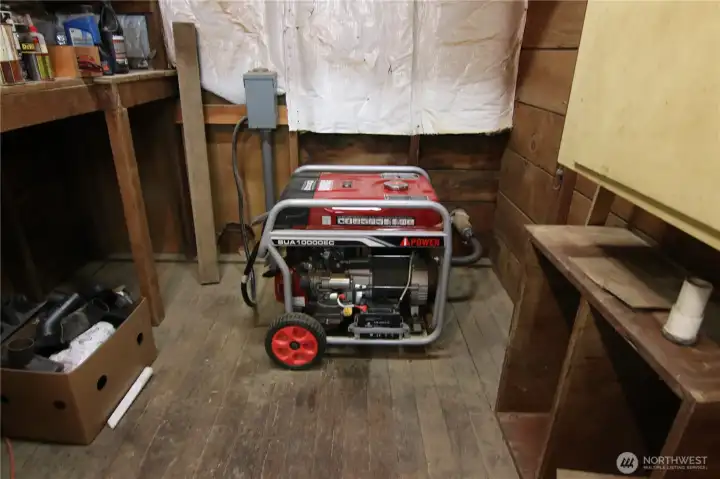 Genset for emergency power outages.  This can run the entire house.