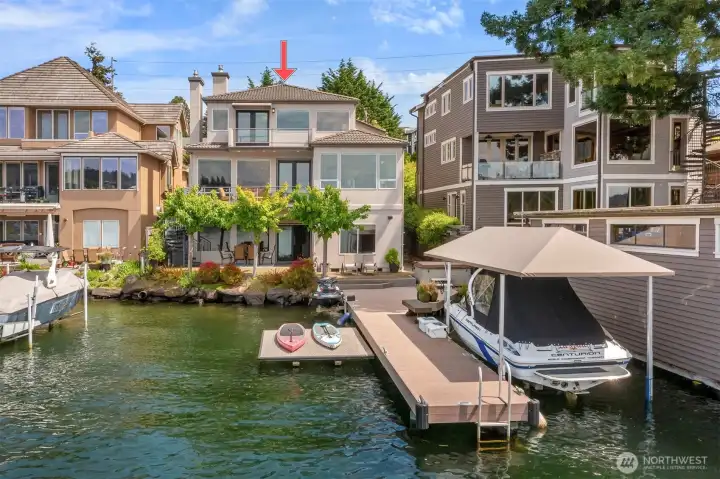 Experience the ultimate Lake Washington lifestyle at this west-facing retreat on a uniquely quiet part of the lake that feels like a private waterfront playground. Experience the ultimate Lake Washington lifestyle at this west-facing retreat on a uniquely quiet part of the lake that feels like a private waterfront playground.