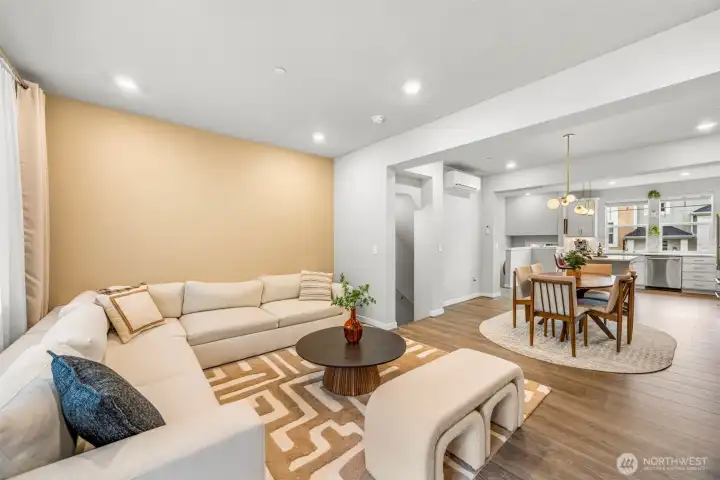 Living opens to Dining area
