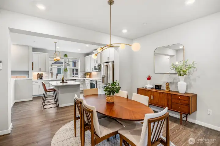 Dining opens to Kitchen