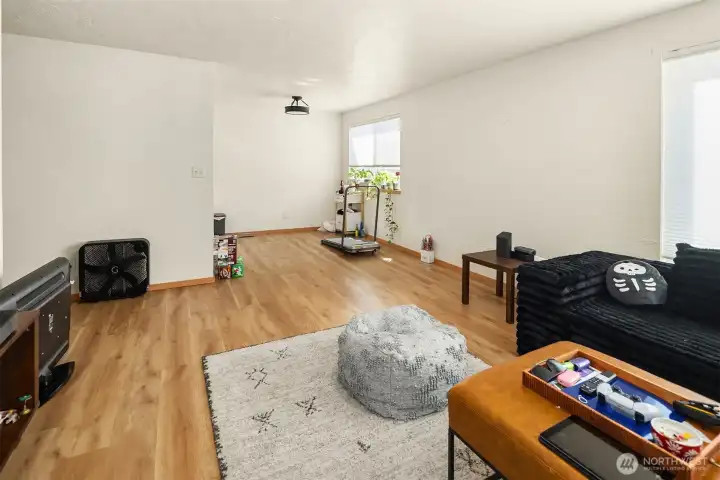 Open Living to dining and kitchen, spacious unit fully renovated