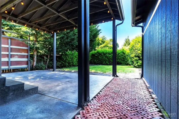 Private covered patio