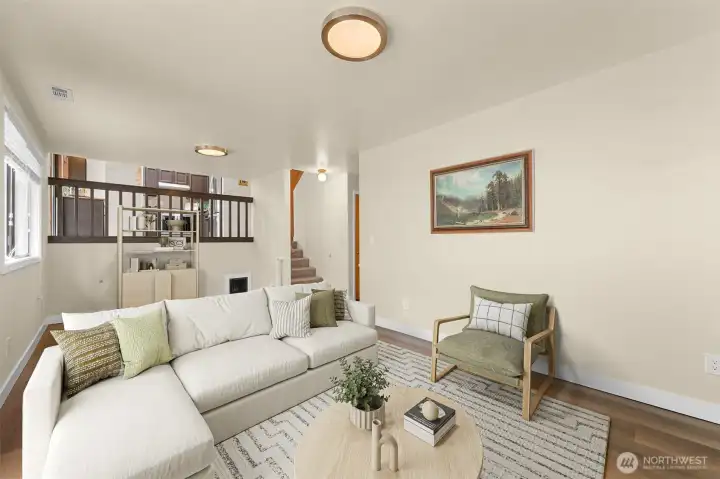Virtually Staged Lower level family room Virtually Staged Lower level family room