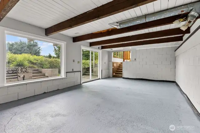 Main house - Paritally finished walk out basement.