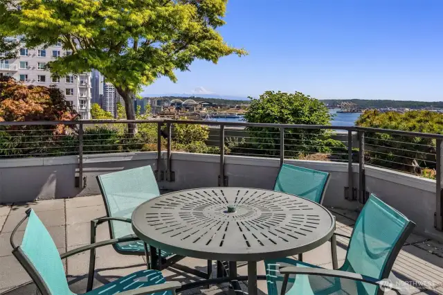 The gardens have been professionally landscaped. Plenty of seating, and grills for all.