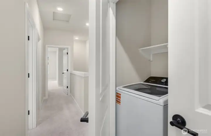 2nd floor laundry and hall